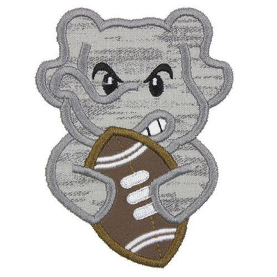 Elephant Boy Football Sew or Iron on Embroidered Patch