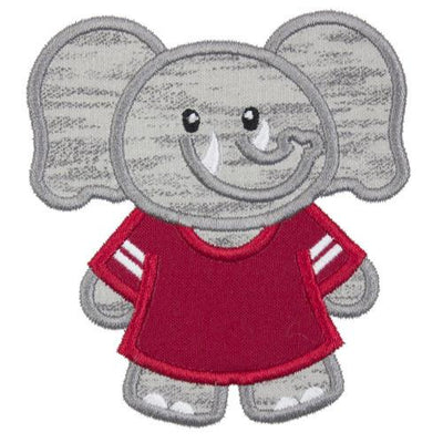 Elephant Boy Football Sew or Iron on Embroidered Patch