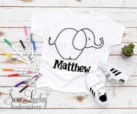 Elephant Color Me Shirt - Sew Lucky Embroidery