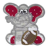 Elephant Football Patch - Sew Lucky Embroidery