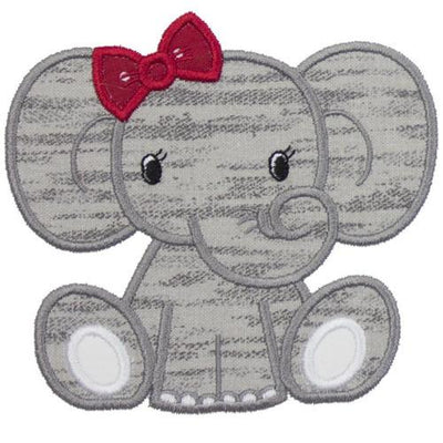 Elephant Girl Football Sew or Iron on Embroidered Patch