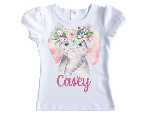 Elephant Girls Personalized Shirt - Sew Lucky Embroidery