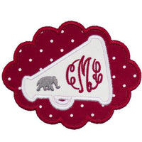Elephant Megaphone Football Patch - Sew Lucky Embroidery