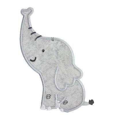 Elephant Sew or Iron on Embroidered Patch