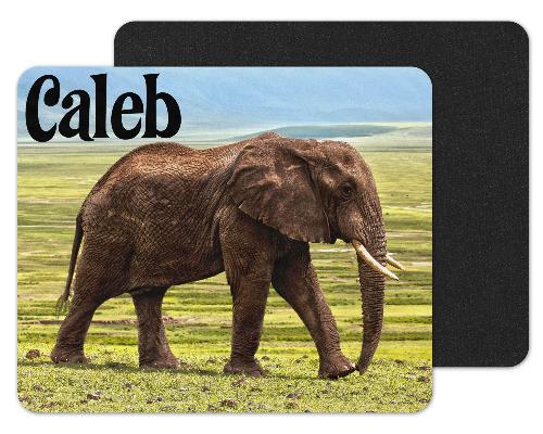 Elephant Walking Custom Personalized Mouse Pad - Sew Lucky Embroidery