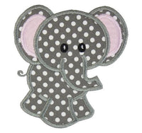Elephant with polka dots Patch - Sew Lucky Embroidery