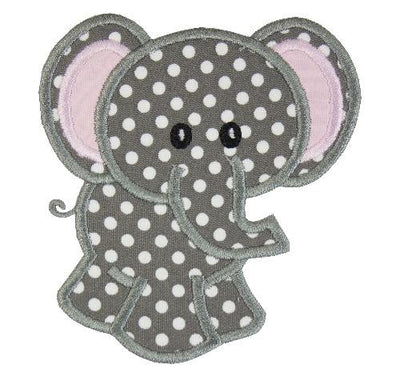 Elephant with Polka Dots Sew or Iron on Embroidered Patch