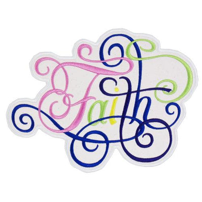 Faith Sew or Iron on Embroidered Patch