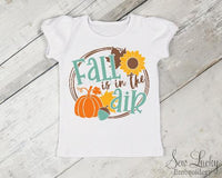 Fall is in the Air Girls Shirt - Sew Lucky Embroidery