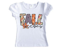 Fall Vibes Girls Shirt - Sew Lucky Embroidery