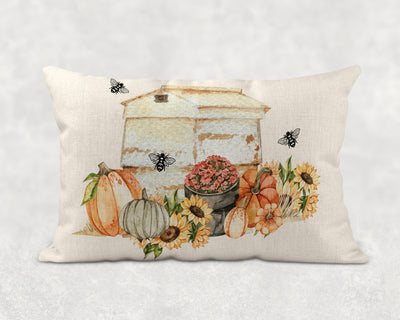 Fall Honey Bees Lumbar Throw Pillow