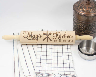 Family Name Engraved Rolling Pin FULL SIZE