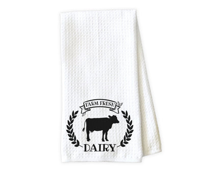 Farm Fresh Dairy Waffle Weave Microfiber Kitchen Towel