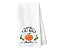 Farm Fresh Pumpkins Kitchen Towel - Waffle Weave Towel - Microfiber Towel - Kitchen Decor - House Warming Gift - Sew Lucky Embroidery