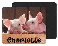 Farm Piglets Custom Personalized Mouse Pad - Sew Lucky Embroidery