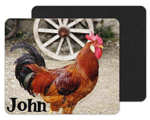 Farm Rooster Personalized Custom Mouse Pad - Sew Lucky Embroidery