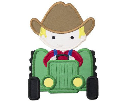 Farmer and Tractor Patch - Sew Lucky Embroidery