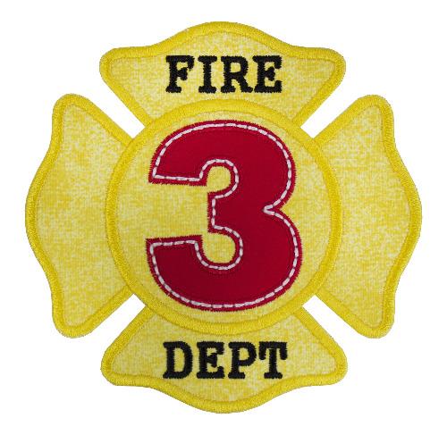 Fire Department Birthday Number Patch - Sew Lucky Embroidery