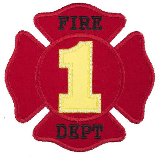 Fire Department Birthday Number Patch - Sew Lucky Embroidery