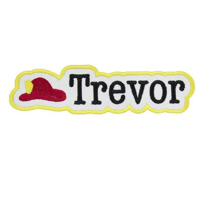Fire Fighter Helmet Name Sew or Iron on Embroidered Patch