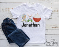 Fishing Trio Personalized Shirt - Sew Lucky Embroidery