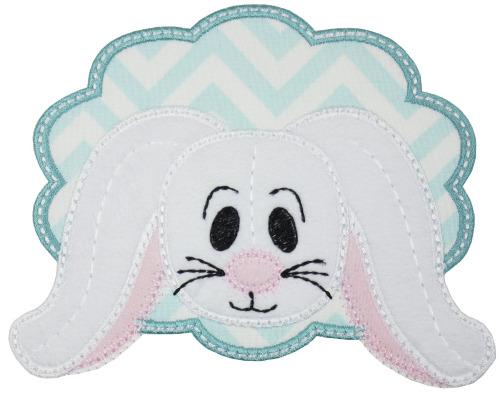 Floppy Eared Bunny Patch - Sew Lucky Embroidery