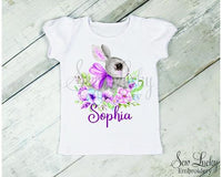 Floral Easter Girl Bunny Personalized Shirt - Sew Lucky Embroidery