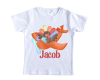 Flying Turkey Personalized Shirt - Sew Lucky Embroidery