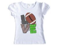 Football Love Girls Shirt - Sew Lucky Embroidery