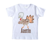 Football Turkey Boys Personalized Shirt - Sew Lucky Embroidery