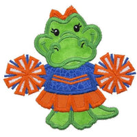 Gator Football Cheerleader Patch - Sew Lucky Embroidery