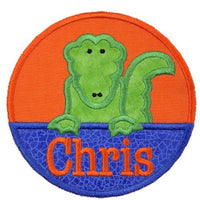 Gator Football Circle Personalized Patch - Sew Lucky Embroidery