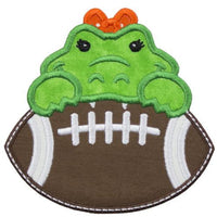 Gator Football Girl Patch - Sew Lucky Embroidery