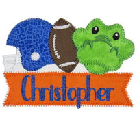 Gator Football Name Patch - Sew Lucky Embroidery
