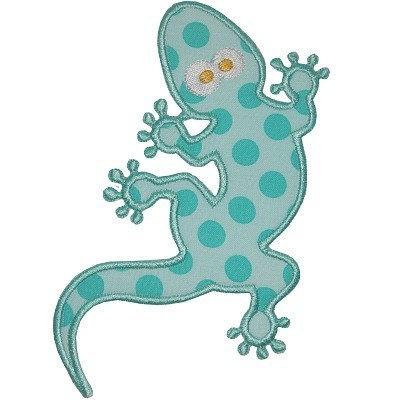 Gecko Sew or Iron on Embroidered Patch