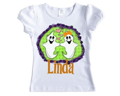 Ghost Love Halloween Girls Personalized Shirt