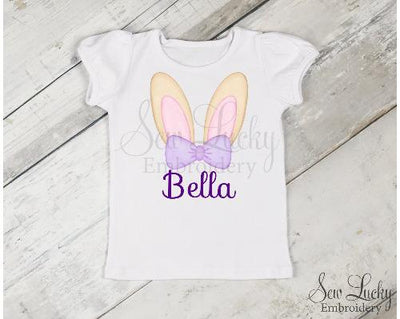 Girl Bunny Ears Personalized Easter Shirt