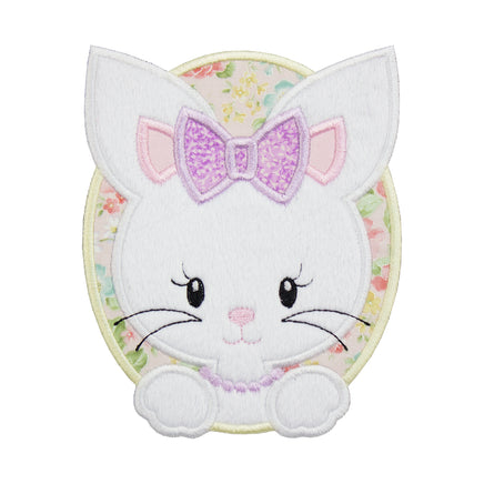 Girl Bunny Patch - Sew Lucky Embroidery