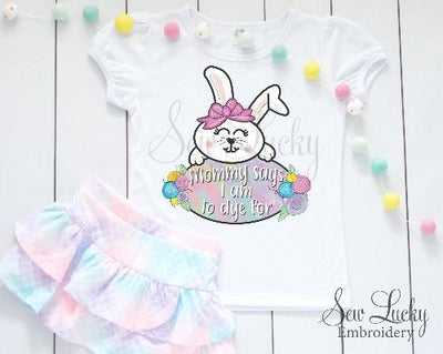 Girl Easter Bunny with Egg Shirt