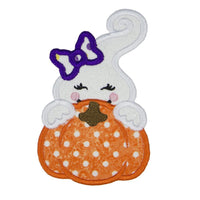 Girl Ghost Monogrammed Patch - Sew Lucky Embroidery