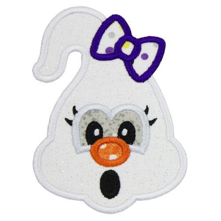 Girl Halloween Ghost Patch - Sew Lucky Embroidery