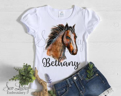 Girl Horse Personalized Shirt