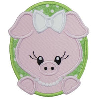 Girl Pig Patch - Sew Lucky Embroidery
