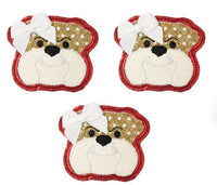 Girl Bulldog Felties Uncut (set of 3) - Sew Lucky Embroidery