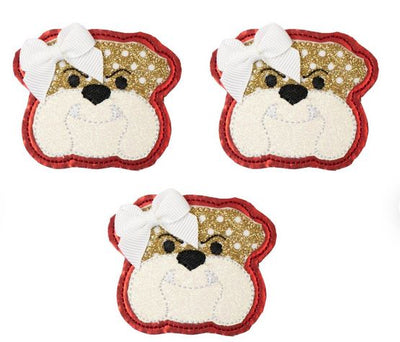 Girl Bulldog Felties Uncut (set of 3)