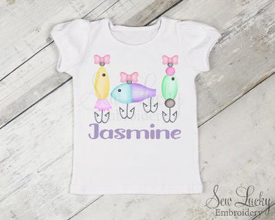 Girls Fishing Trio Personalized Shirt