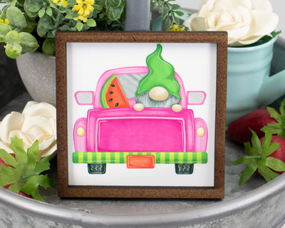 Gnome Watermelon Truck Sign