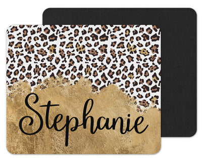 Golden Leopard Custom Personalized Mouse Pad