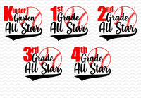 Grade All Star Back to School Personalized Shirt - Sew Lucky Embroidery
