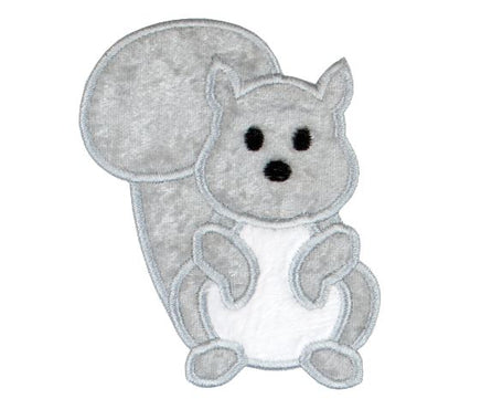 Gray Squirrel Patch - Sew Lucky Embroidery